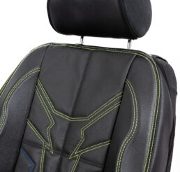 Piton Spark-Blade Leather Green-Blue Car Seat Cushion Cover Made in EU