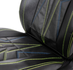 Piton Spark-Blade Leather Green-Blue Car Seat Cushion Cover Made in EU