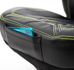 Piton Spark-Blade Leather Green-Blue Car Seat Cushion Cover Made in EU