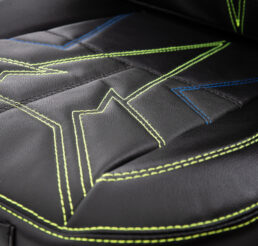 Piton Spark-Blade Leather Green-Blue Car Seat Cushion Cover Made in EU