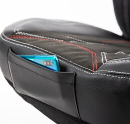 Piton Spark-Blade Nubuck White-Red Car Seat Cushion Cover Made in EU