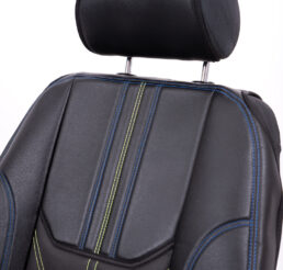 Piton Nettunello Leather Green-Blue Car Seat Cushion Cover Made in EU
