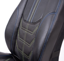 Piton Nettunello Leather Green-Blue Car Seat Cushion Cover Made in EU