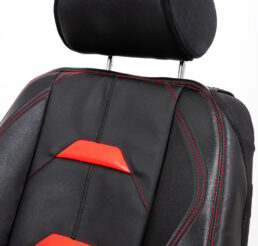 Piton Applicatore Leather Red Car Seat Cushion Cover Made in EU