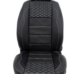 Piton Hexagony Leather White Car Seat Cushion Cover Made in EU
