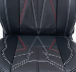 Piton Spark-blade Leather Red-White Car Seat Cushion Cover Made in EU