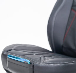 Piton Spark-blade Leather Red-White Car Seat Cushion Cover Made in EU