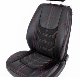 Piton Nettunello Nubuck White-Red Car Seat Cushion Cover Made in EU