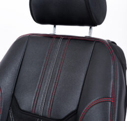 Piton Nettunello Nubuck White-Red Car Seat Cushion Cover Made in EU