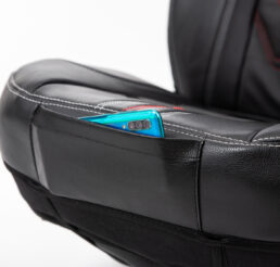 Piton Nettunello Leather Red-White Car Seat Cushion Cover Made in EU