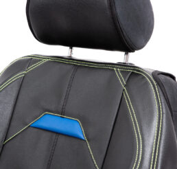 Piton Applicatore Leather Blue-Green Car Seat Cushion Cover Made in EU