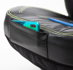 Piton Applicatore Leather Blue-Green Car Seat Cushion Cover Made in EU