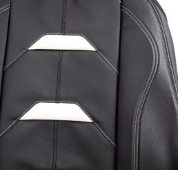 Piton Applicatore Leather White Car Seat Cushion Cover Made in EU