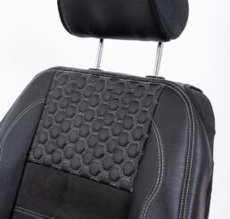 Piton Hexagony Nubuck White Car Seat Cushion Cover Made in EU