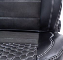 Piton Hexagony Nubuck White Car Seat Cushion Cover Made in EU