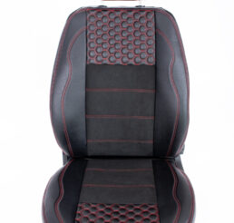 Piton Hexagony Nubuck Red Car Seat Cushion Cover Made in EU