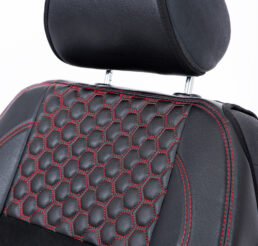 Piton Hexagony Nubuck Red Car Seat Cushion Cover Made in EU