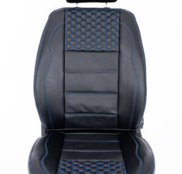 Piton Hexagony Leather Blue Car Seat Cushion Cover Made in EU