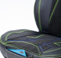 Piton Spark-Blade Nubuck Green-Blue Car Seat Cushion Cover Made in EU